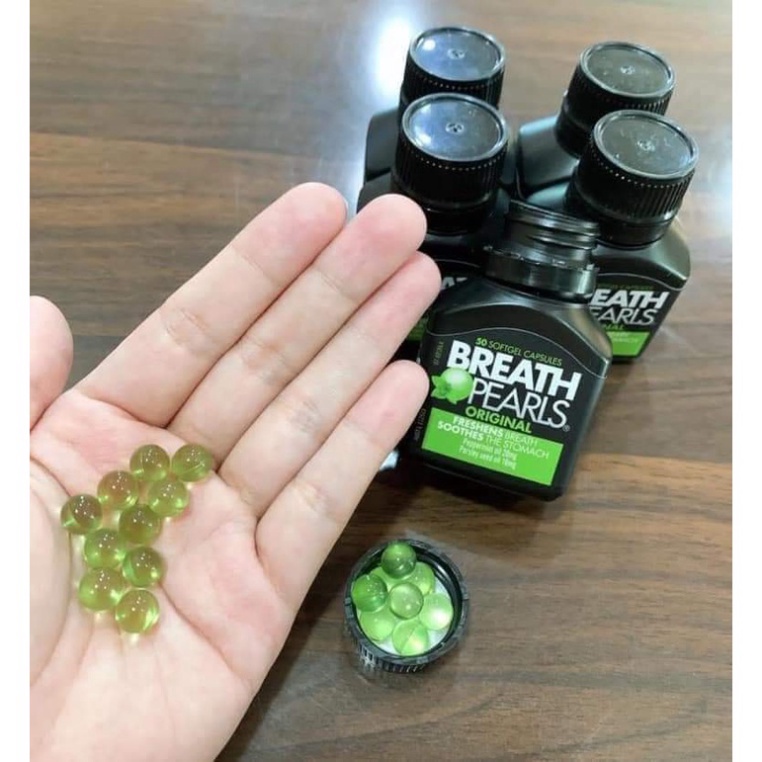 Viên uống thơm miệng breath pearls mùi bạc hà hàng úc hộp 50 viên - ảnh sản phẩm 5