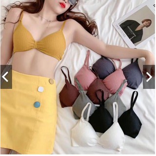 Áo bra tăm thắt nơ có đệm nâng ngực 9932