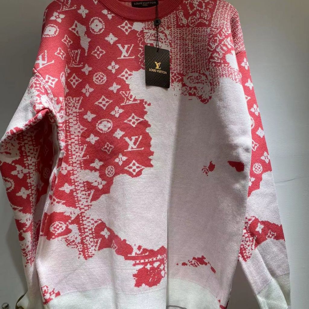 Hàng Có Sẵn!Lv!Áo Khoác Cardigan Dệt Kim Giữ Ấm Thiết Kế Mới Thời Trang Dành Cho Cặp Đô