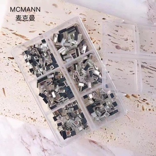 Đá Chân Bằng Hình Chữ Nhật Gắn Móng 6 Khay Mix Size