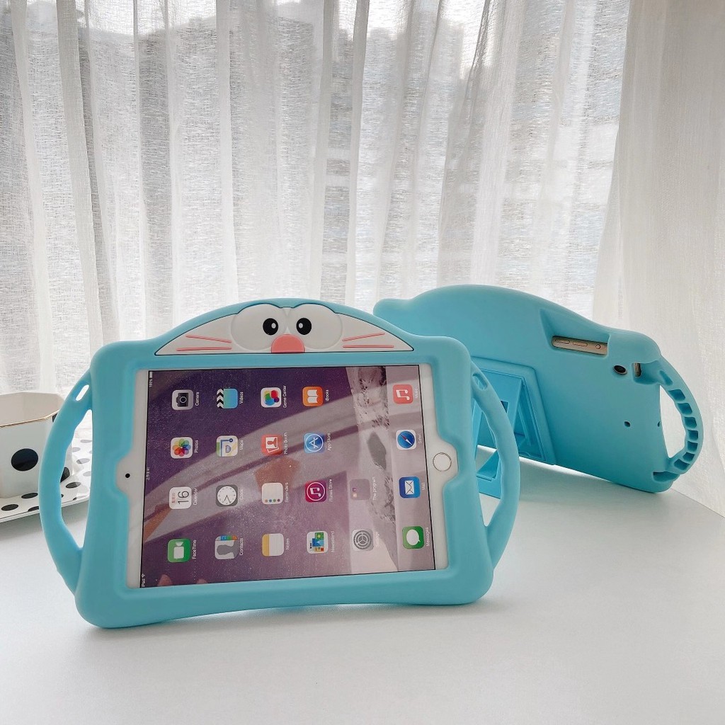 Ốp Lưng Silicone Mềm In Hình Doremon Cho Mini123 Mini45 Ipad 5 / 6 / 2017 / 2018 / Pro 9,7 10.2