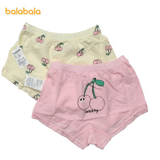 (2-7 tuổi) Set 2 quần chip bé gái hãng BALABALA 206221170006 thấm hút cực tốt và mềm mịn, mát da nhiều mẫu và màu