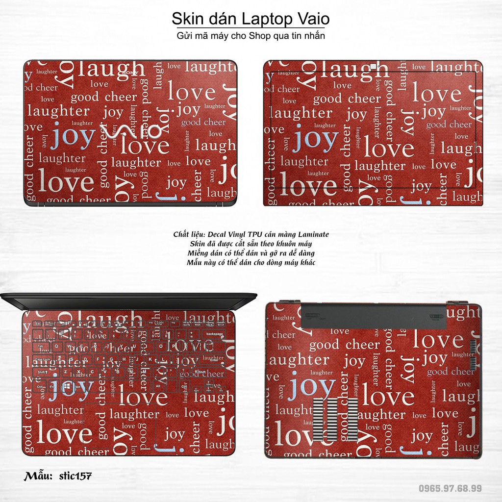 Skin dán Laptop Sony Vaio in hình Hoa văn sticker nhiều mẫu 26 (inbox mã máy cho Shop)