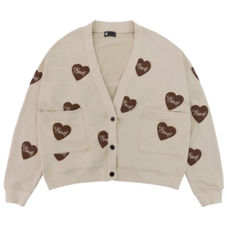 SWE - Áo khoác CARDIGAN - CREAM tay dài in logo thương hiệu chính hãng