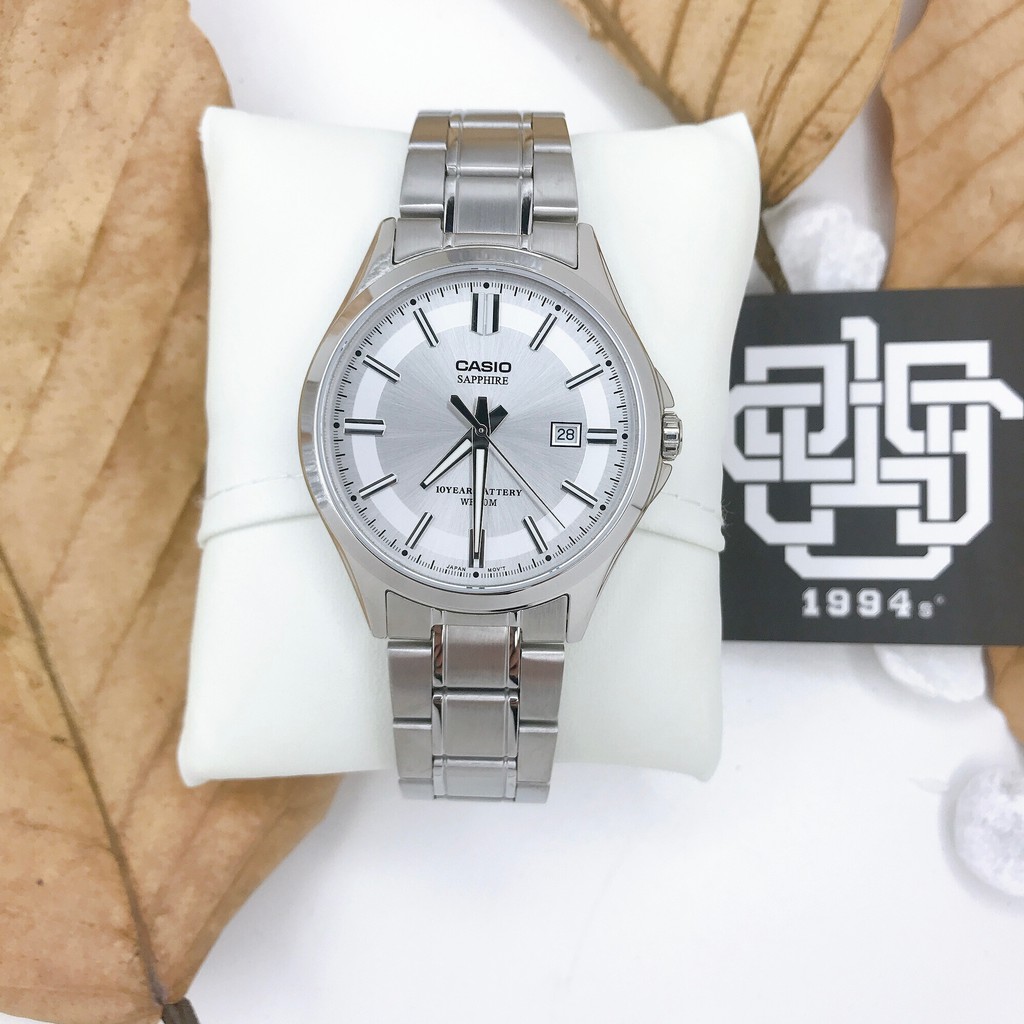 Đồng hồ nam Casio MTS-100 / MTS-100D-7A kính Sapphire chống trầy, pin 10 năm chính hãng