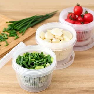 Kín Thoát Nước Hộp Bảo Quản Cho Gừng Tỏi Hành Tủ Lạnh Sắc Nét Mảnh Vỡ Hộp Tươi Tủ Lạnh Trái Cây Và Rau Hộp Bảo Quản