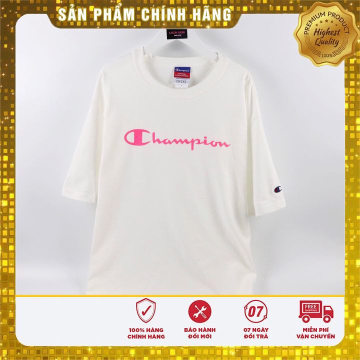 [ CHAMPION CHÍNH HÃNG ] Áo Thun Champion HERITAGE Chữ Hồng - AUTHENTIC 100% ĐƯỢC NHẬP TRỰC TIẾP TỪ MỸ