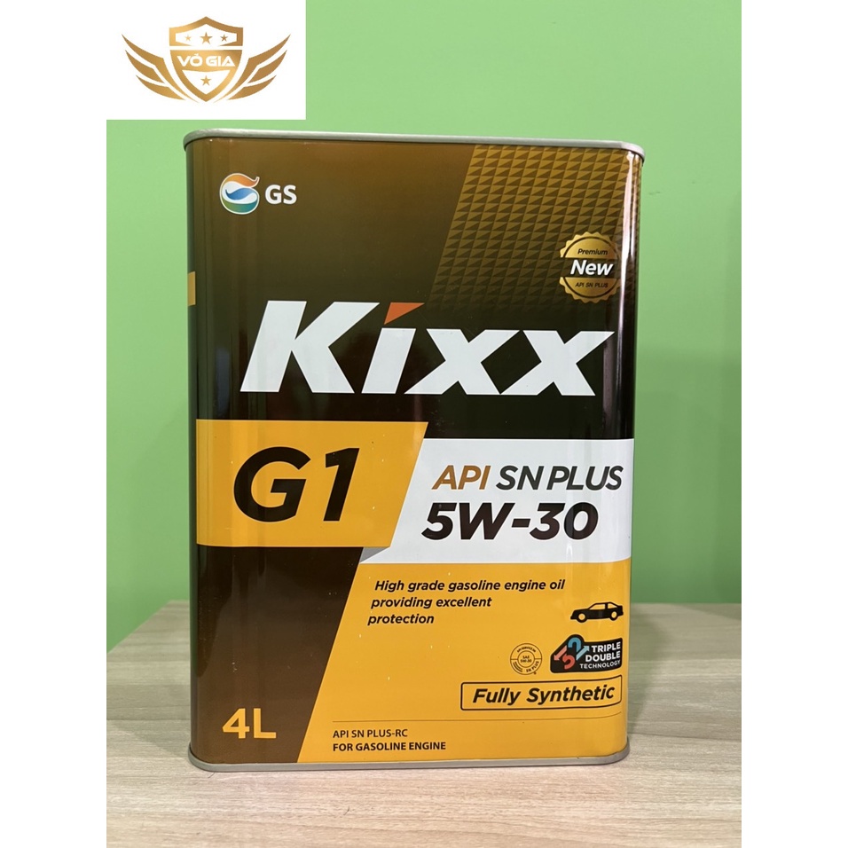 Nhớt Tổng Hợp Toàn Phần Dùng Cho Động Cơ Xăng - Nhớt KIXX G1 PLUS SN 5W30 Can 4 Lít