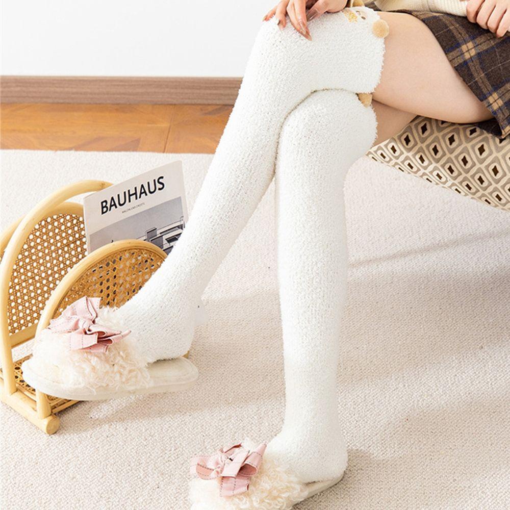 Vớ Cotton Dài Qua Gối Họa Tiết Sọc Ngang Thời Trang Dành Cho Nữ