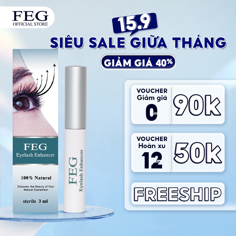 Dưỡng Mi Dài Dày Khỏe FEG Eyelash Enhancer - Mi dài, dày, cong vút sau 14 ngày