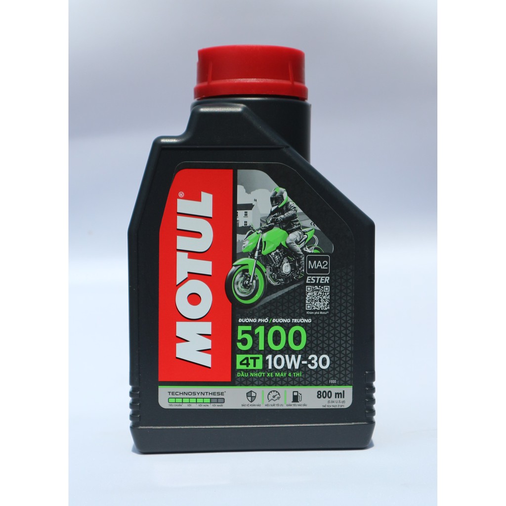 Nhớt xe số Motul 5100 10W30 SM/SL/MA2 800ML bán tổng hợp