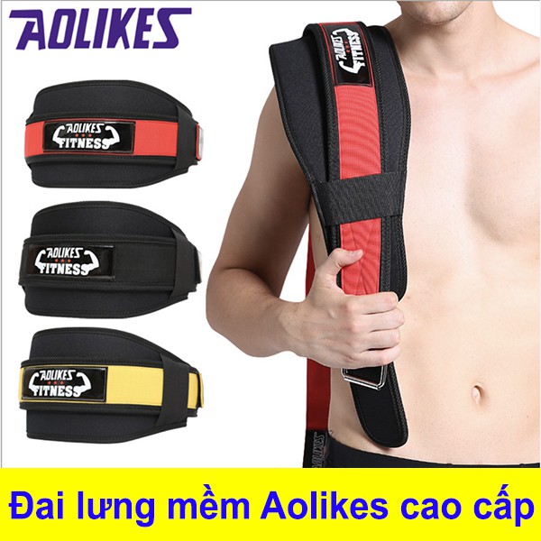 Đai Lưng Mềm Tập GYM Aolikes Fitness Hỗ Trợ Bảo Vệ Lưng Tập Chân Mông