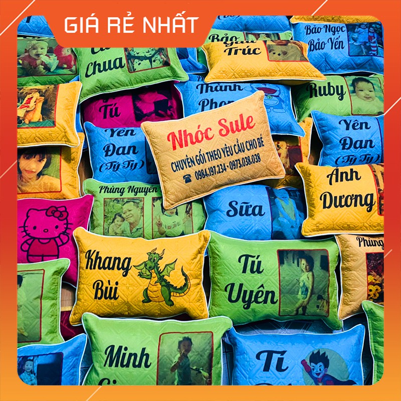 Gối in hình cho bé theo yêu cầu