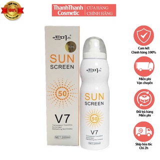Kem chống nắng V7 Sunscreen SPF 50 PA+++ cao cấp - dạng xịt, chống nắng toàn thân - ThanhThanh Cosmetic