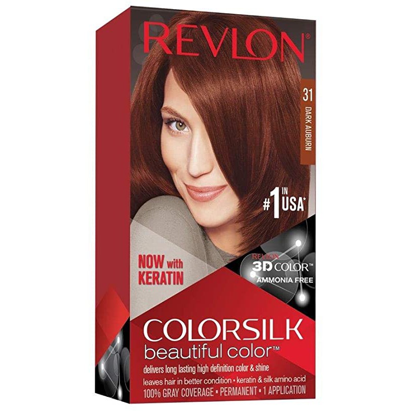Thuốc nhuộm Revlon Color Silk Beautiful 3D Color số 31 nâu đỏ sẫm