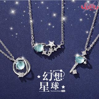 Bộ Trang Sức Dây Chuyền/ Bông Tai/ Dây Chuyền/ Vòng Tay Hình Hành Tinh Bầu Trời Sao Kiểu Nhật Bản Xinh Xắn