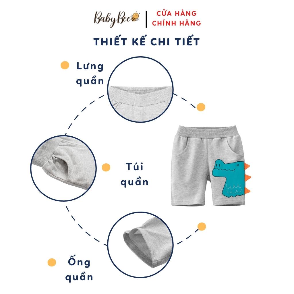 Quần đùi bé trai BabyBee thời trang trẻ em quần bé trai size đại 10-26kg QN01