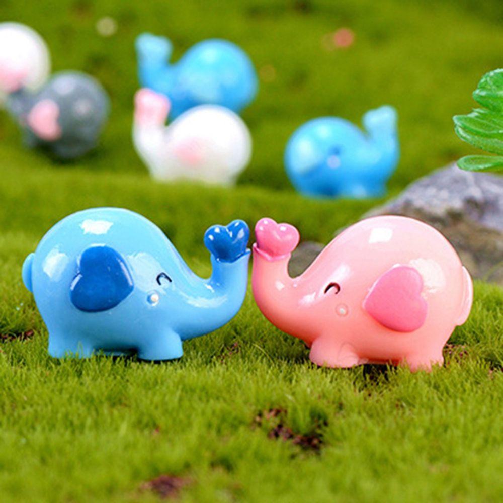MOCHO Mô Hình Chú Voi Nhỏ Bằng Nhựa Resin Trang Trí Sân Vườn / Nhà Búp Bê