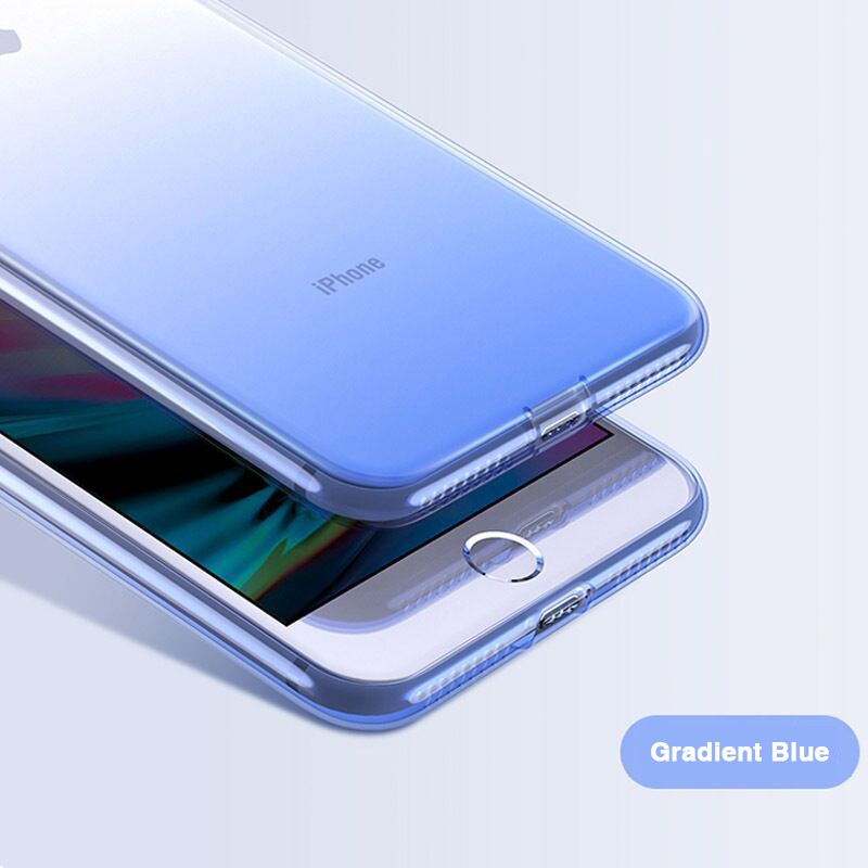 Ốp lưng TPU siêu mỏng màu gradient cho điện thoại iPhone 12 11 Pro XS Max 6 7 8 Plus SE 2020 12 Mini | BigBuy360 - bigbuy360.vn