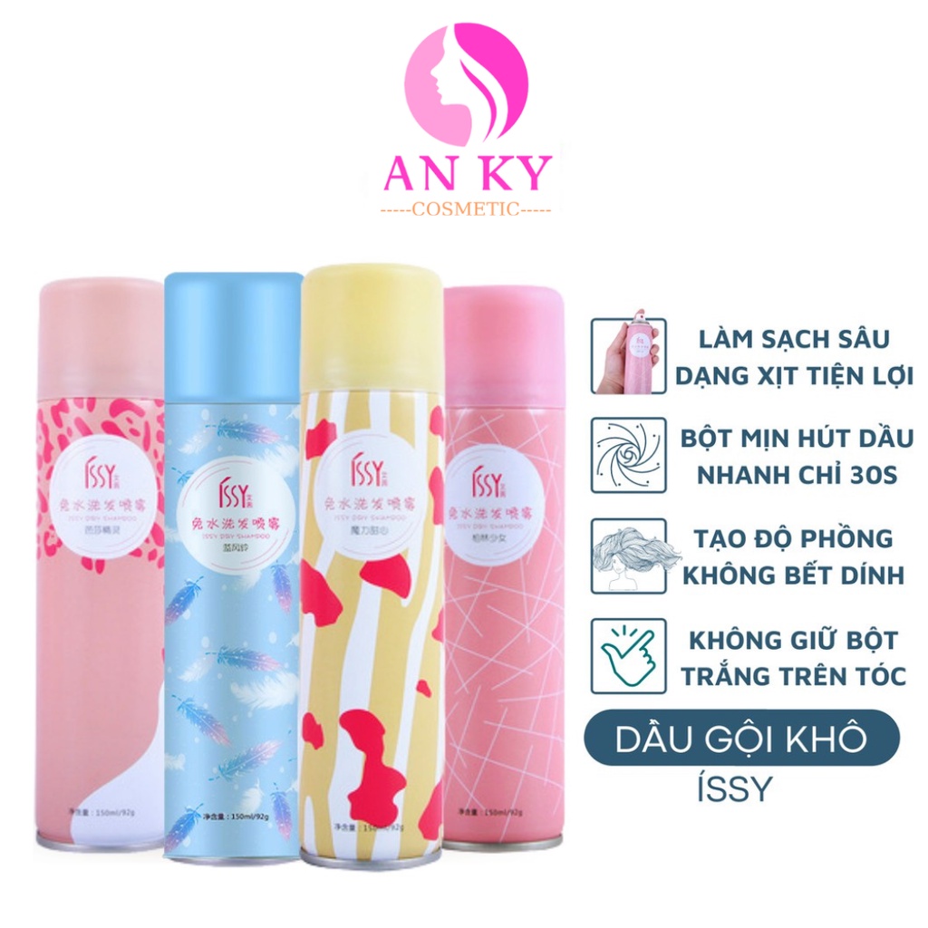 Dầu Gội Khô Issy Dạng Xịt Nội Địa Trung Chính Hãng