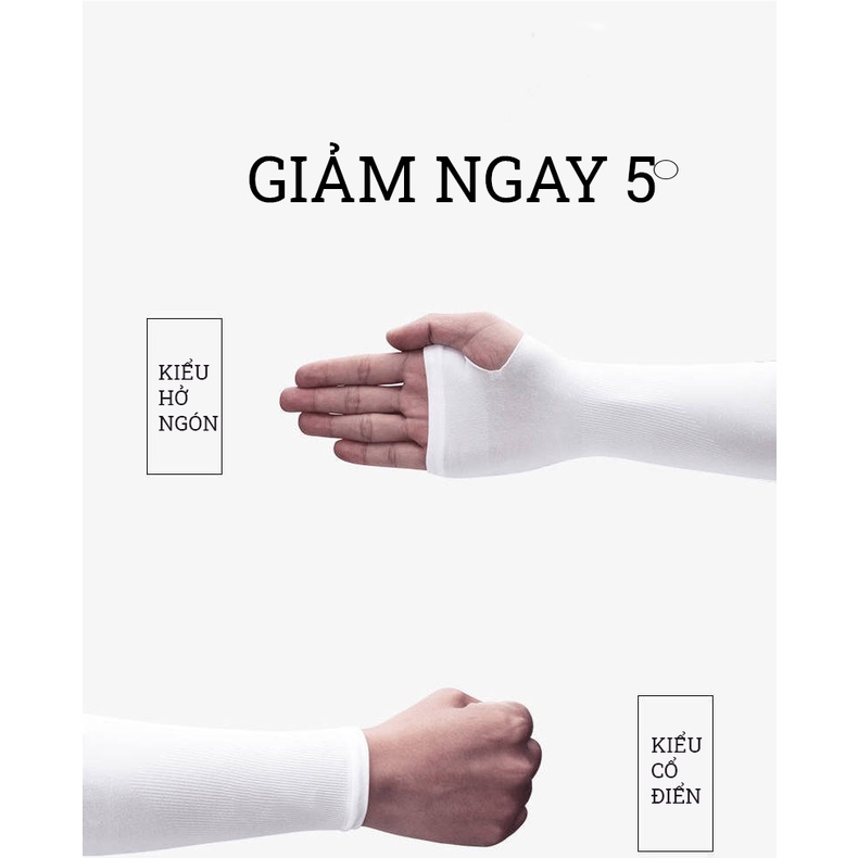 Găng Tay Chống Nắng Xỏ Ngón Vnicestore Đen | Chống Tia Uv 95% Cho Nam Và Nữ, Vải Dày Dăn, Co Dãn