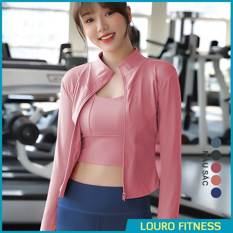 Áo khoác nữ thể thao nữ mùa đông tay dài, kiểu áo khoác dù jacket tập thể thao,gym,yoga-AKF12