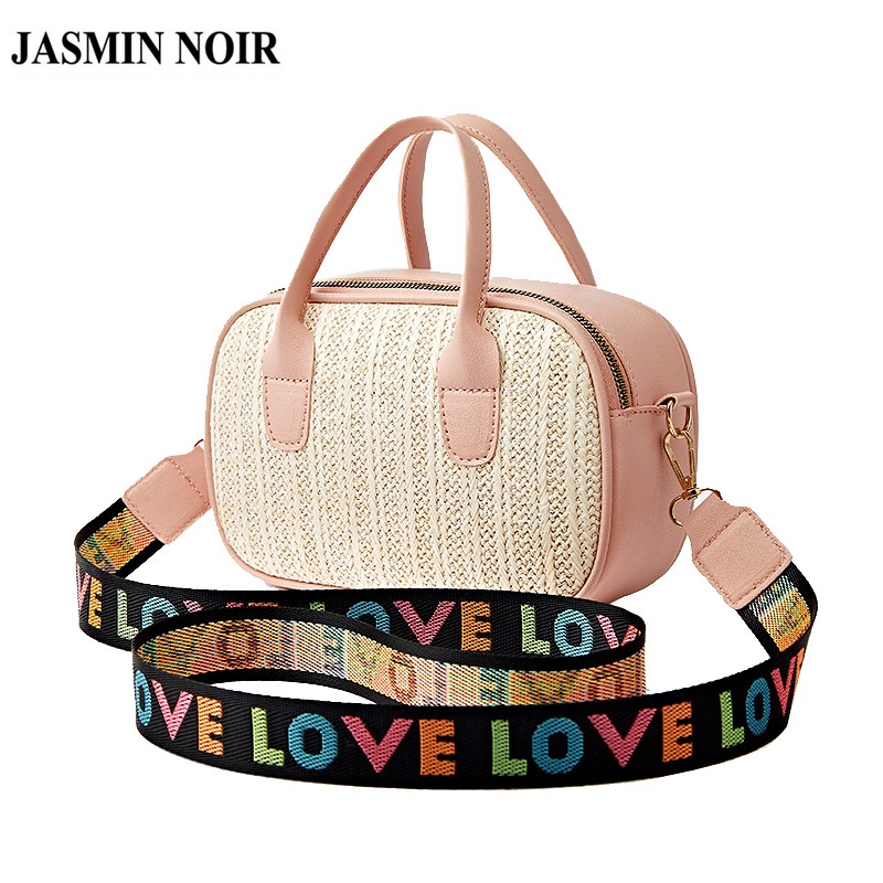 Túi xách Jasmin Noir đan cói kiểu dáng đơn giản sành điệu cho nữ