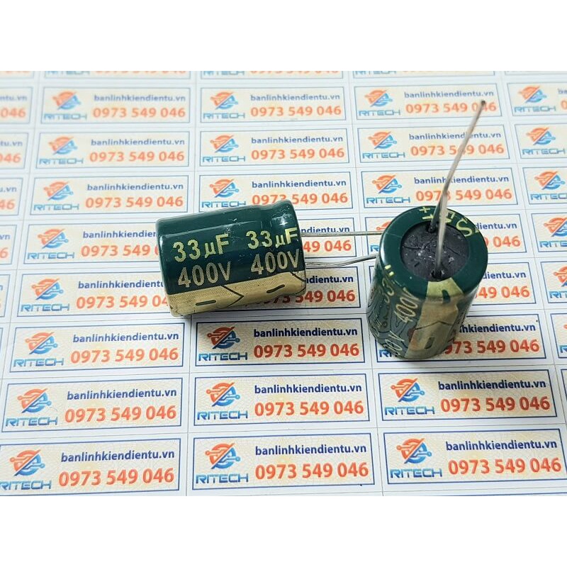 Tụ Hóa 33uf 400v kích thước 16x22mm