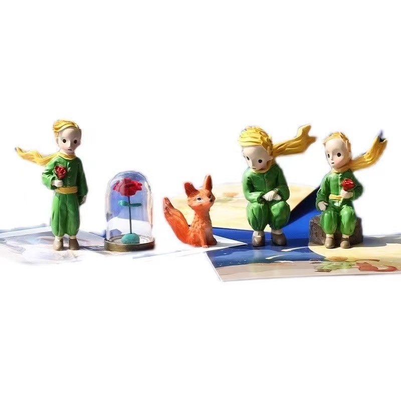 Mô Hình Hoàng Tử Bé Và Cáo Bằng Nhựa Resin Trang Trí Bàn Làm Việc