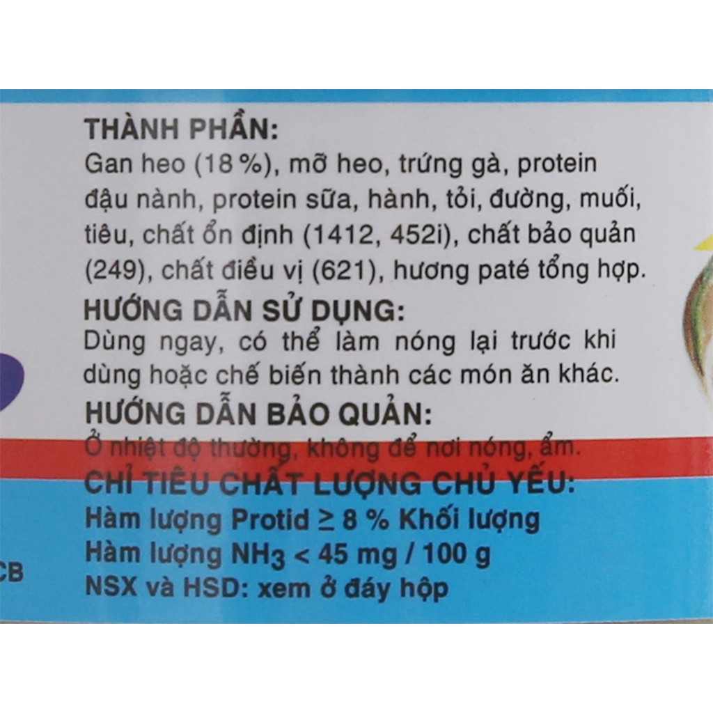 Hsd 2022 Pate gan heo Vissan hộp 170g