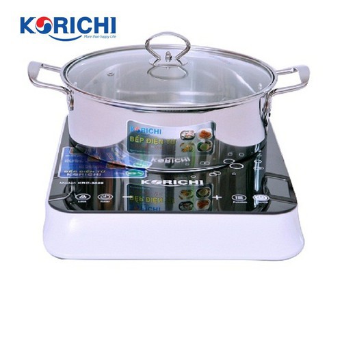 Bếp Từ Đơn Cao Cấp -Cảm Ứng Siêu Nhạy-Hẹn Giờ- Tặng Nồi Lẩu Korichi KRC-3668- BH 12 Tháng