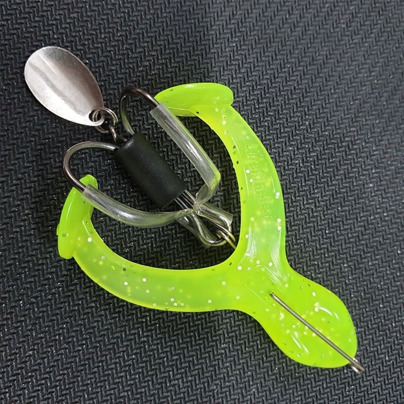 Mồi mềm câu Lure Lưỡi Đôi 2 chân có thìa chống vướng