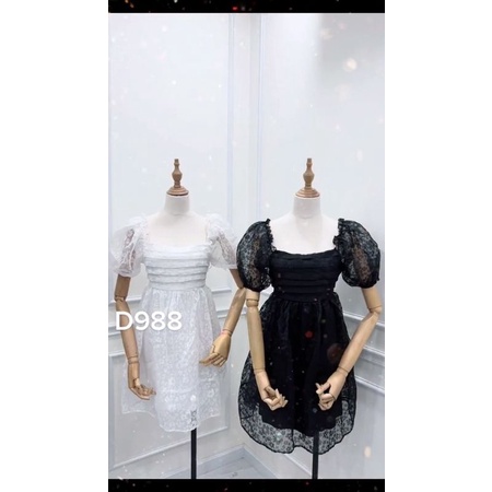 ĐẦM BABYDOLL HỞ LƯNG REN BIGSIZE TRẮNG ĐEN