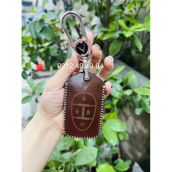 Bao da chìa khoá Vinfast E34, VF E34, xe điện VFE34 da thật 100%,