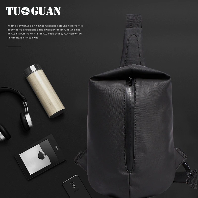 Túi du lịch đeo chéo ngực xách tay nắp lật thời trang phong cách doanh nhân thương hiệu Tuguan
