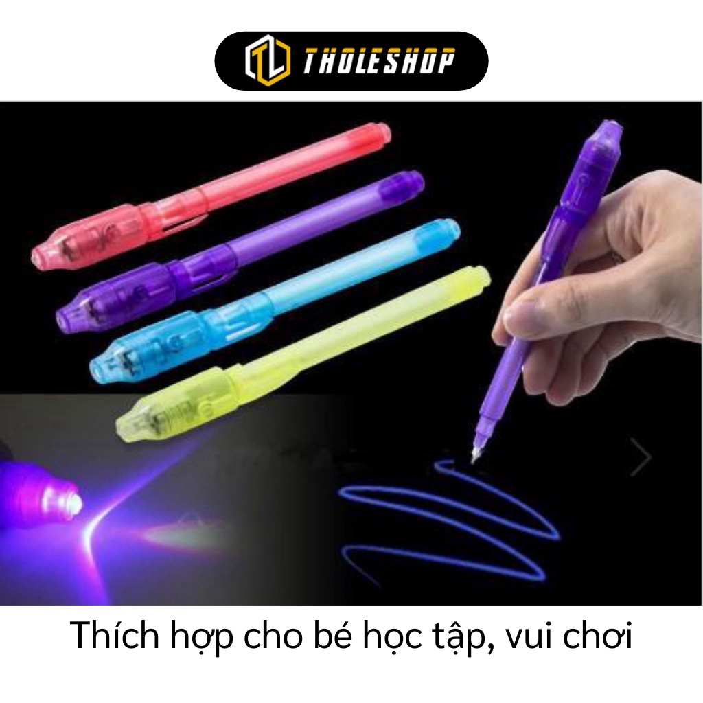 GIÁ SỈ Bút viết tàng hình chỉ có thể nhìn thấy dưới tia UV, trên đầu có đèn led phát tia UV 8092