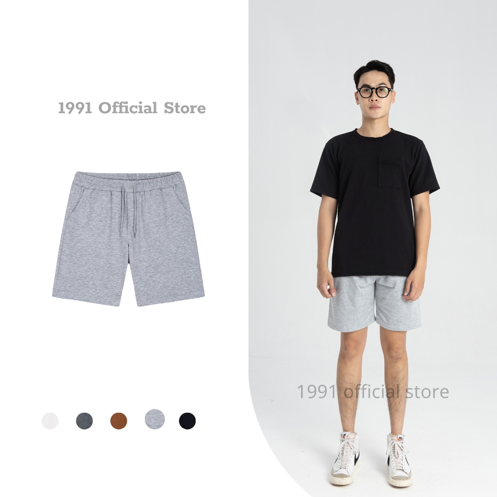 Quần Đùi Nam Unisex 1991 Official Store Quần short Basic chất liệu Da Cá Cotton xịn, thoải mái thoáng mát thời trang