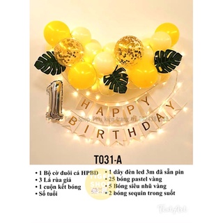 (Tặng Bơm+ Keo) Set Sinh Nhật Trang Trí Đơn Giản