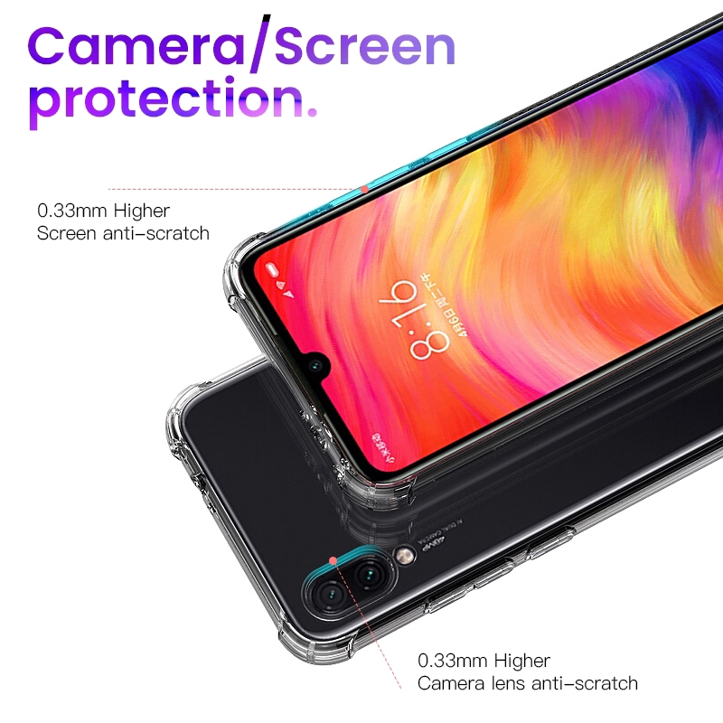 Casing Xiaomi Redmi Note 7 6 K20 Pro 7A Redmi 7A 6A Go Redmi Note 8 Pro Shockproof Transparent Soft Silicone Phone Case