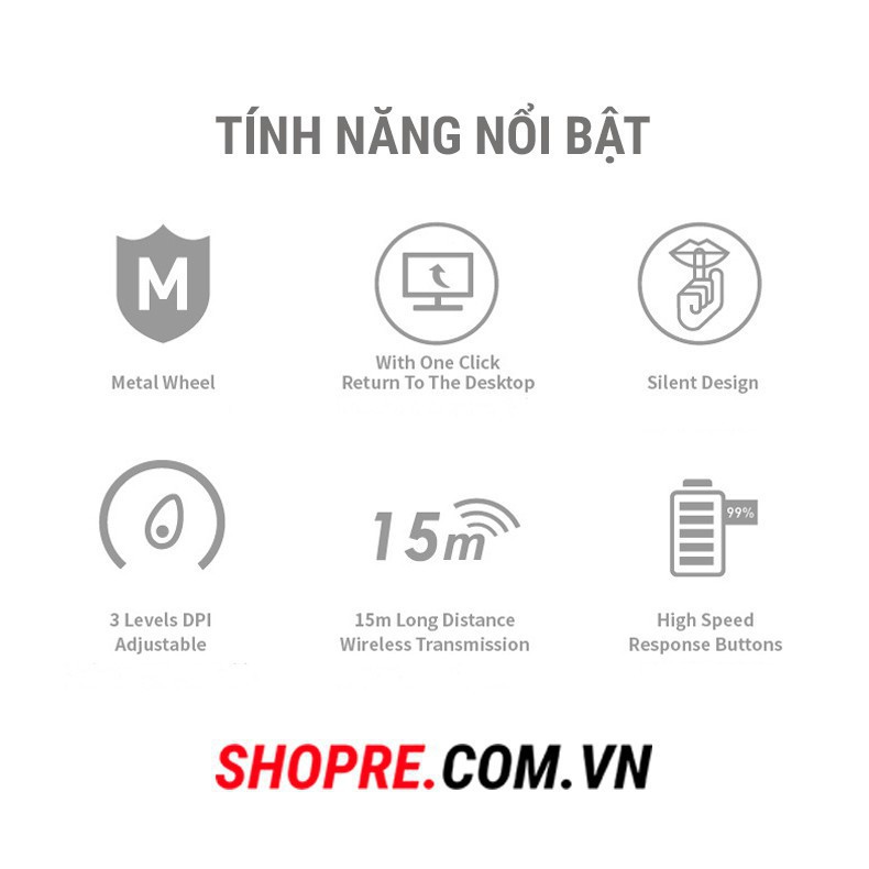 Chuột không dây wireless bluetooth M103 tự sạc cho laptop macbook ipad | BigBuy360 - bigbuy360.vn