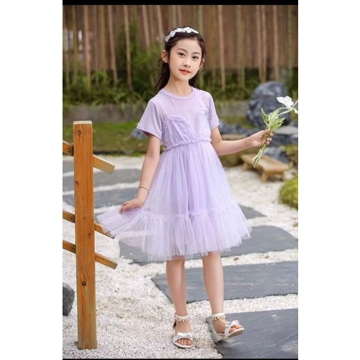 Đầm công chúa ren mềm