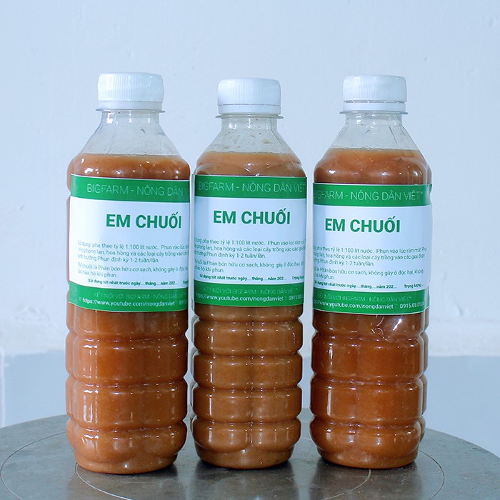 500ml dịch chuối lên men đậm đặc làm phân bón cho các loại cây