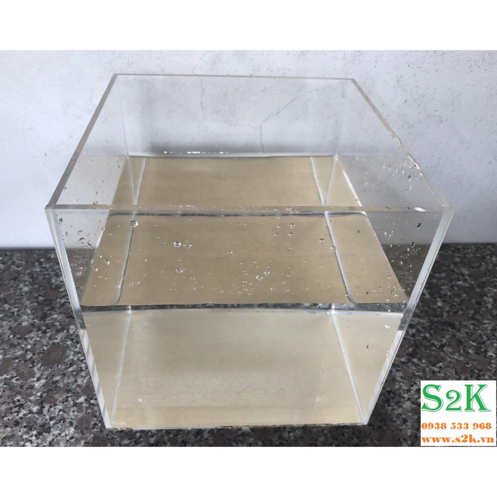 Bể acrylic CB20: 20x20x20 siêu trong, siêu nhẹ hồ mika  cho nuôi cá betta, cây thủy sinh.Dùng kèm theo đèn, bơm, lọc