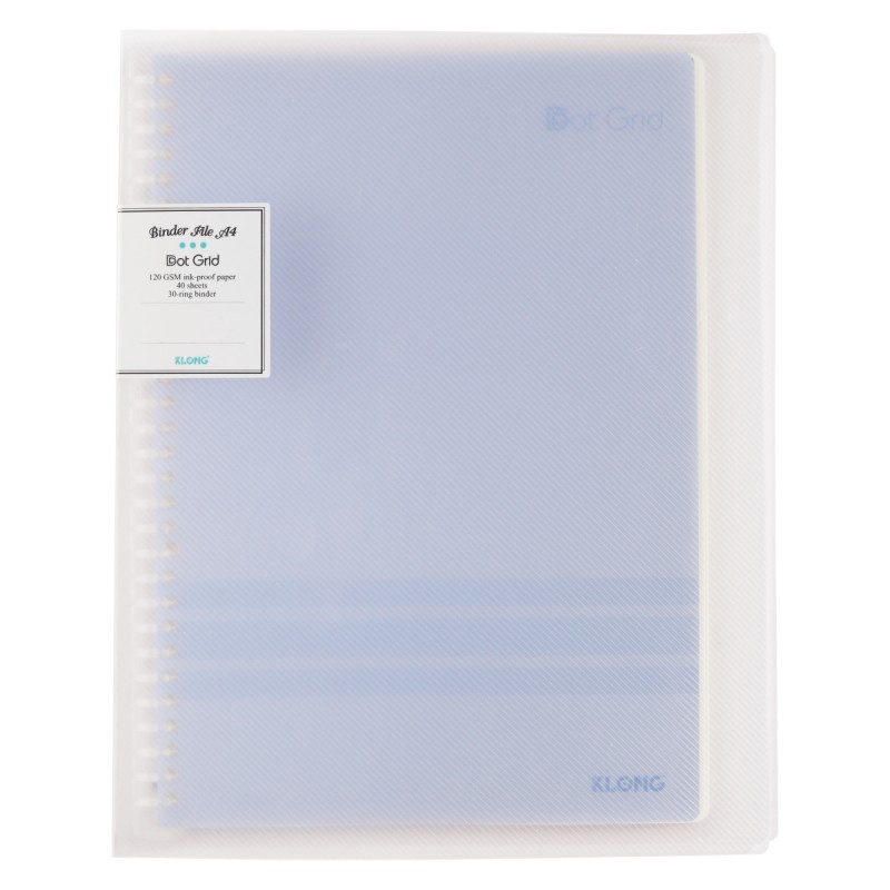 Sổ Binder File Dot Grid nhựa kẹp còng khổ A4 - 40 tờ KLONG MS: 555