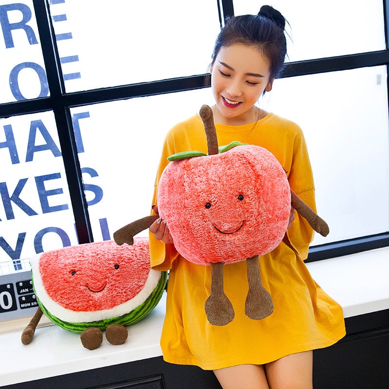 Ins 30Cm Dễ Thương Dưa Hấu Đồ Chơi Sang Trọng Con Búp Bê Nhồi Bông Nhà Máy Gối Kawaii Phim Hoạt Hình Trái Cây Gối Mềm Đồ Chơi dưa hấu Gối búp bê đồ chơi sang trọng trái cây búp bê Cho Trẻ Em Quà Tặng Sinh Nhật