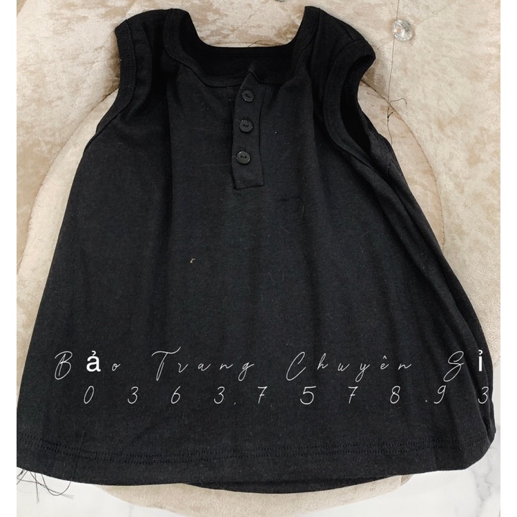 Áo Thun Coton Zip Ba Lỗ 3 Cúc Form Ôm Body Nhiều Màu - Áo Thiết Kế Ba Lỗ Cổ Cúc Kiểu Dáng Basic Dễ Mặc