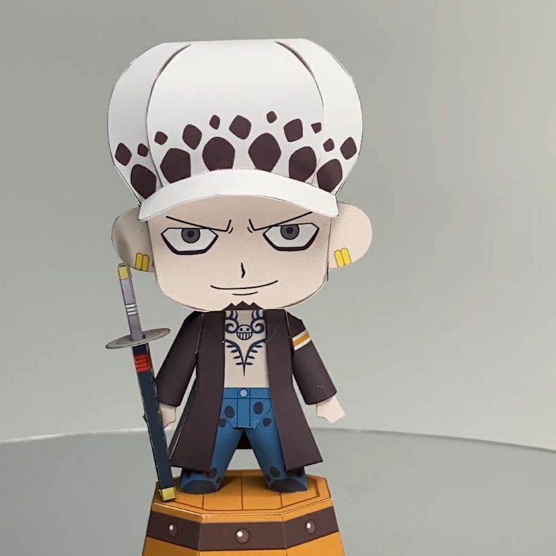 Mô hình giấy anime One Piece] chibi Trafalgar D. Water Law