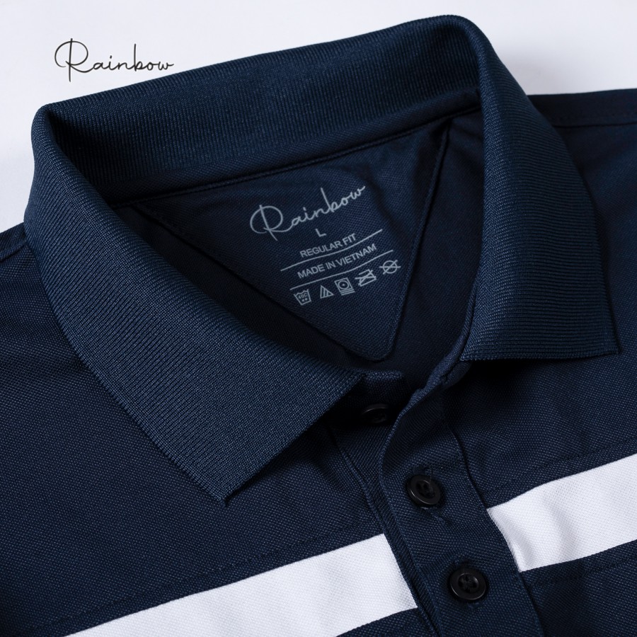 Áo thun có cổ, áo polo nam thun cotton phối sọc trẻ trung chính hãng Rainbow PO003 - Co dãn và thấm hút tuyệt đối | BigBuy360 - bigbuy360.vn