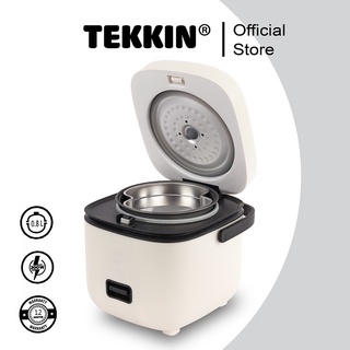 [Mã ELMS10 giảm 6% đơn 50K] Nồi cơm điện TEKKIN TI-S30A 0.8L dành cho 1 hoặc 2 người ăn - Hàng chính hãng BH 12 tháng