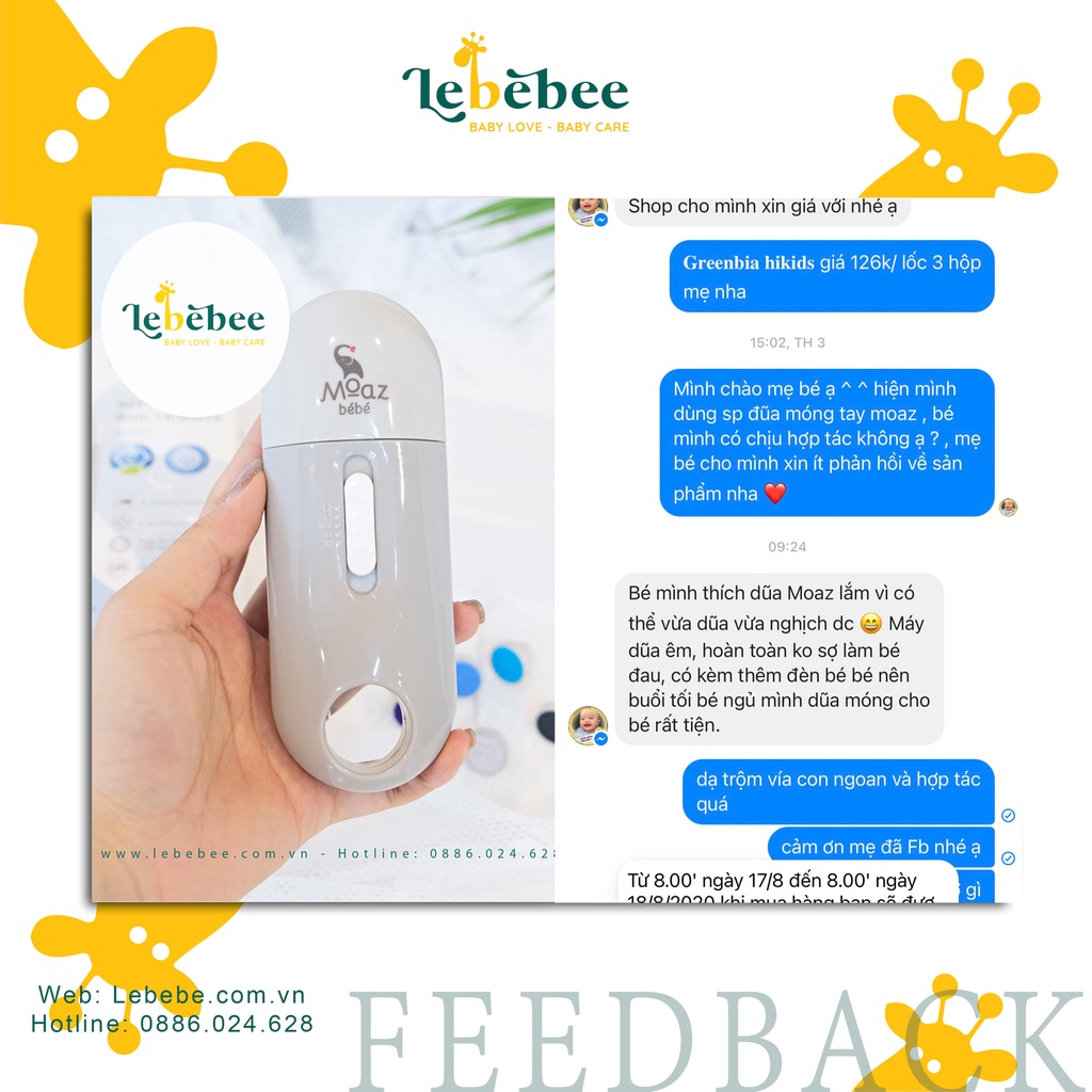 Máy dũa móng tay cho bé Moaz Bébé